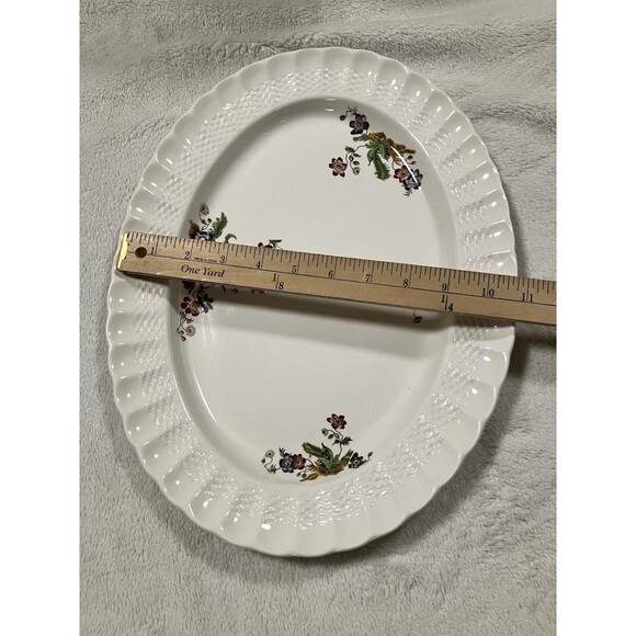 Copeland Spode England Wicker Lane 15” Oval Serving Platter Floral Cottage Core - Picture 8 of 8